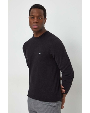 Calvin Klein sweter z domieszką jedwabiu kolor czarny lekki