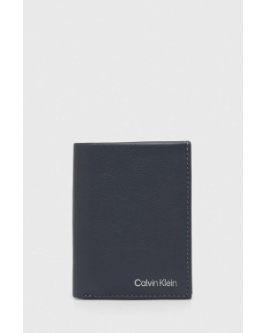 Calvin Klein portfel skórzany męski kolor szary