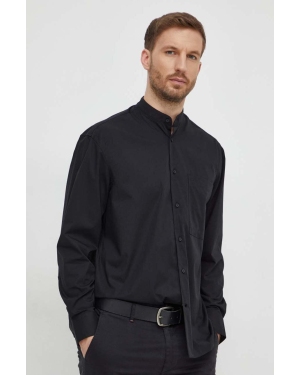 Calvin Klein koszula męska kolor czarny relaxed ze stójką