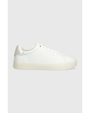 Calvin Klein sneakersy skórzane CUPSOLE LACE UP PEARL kolor biały HW0HW01897