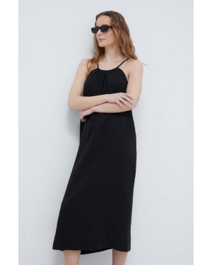 Chantelle sukienka plażowa bawełniana kolor czarny