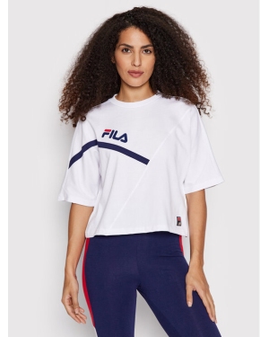 Fila T-Shirt Zug FAW0156 Biały Cropped Fit
