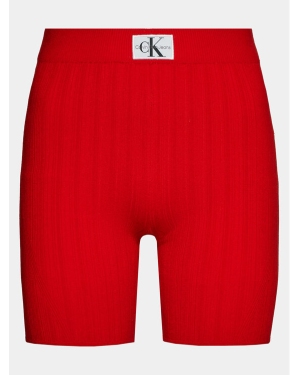 Calvin Klein Jeans Szorty materiałowe Label J20J223138 Czerwony Slim Fit