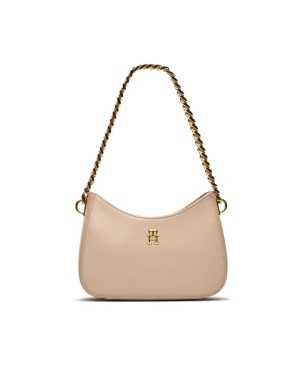 Tommy Hilfiger Torebka Th Refined Chain Shoulder Bag AW0AW16079 Beżowy