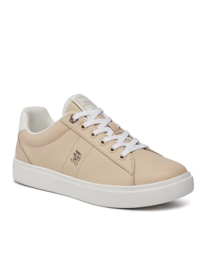 Tommy Hilfiger Sneakersy Essential Elevated Court Sneaker FW0FW07685 Beżowy
