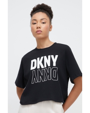 Dkny t-shirt bawełniany damski kolor czarny DP2T8559