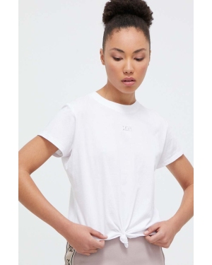 Dkny t-shirt bawełniany damski kolor biały