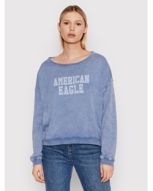 American Eagle Bluza 045-2532-1636 Niebieski Oversize