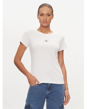 Calvin Klein Jeans T-Shirt J20J223358 Biały Slim Fit
