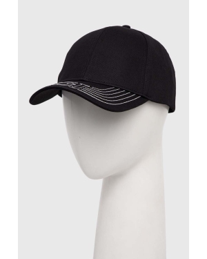 Guess czapka z daszkiem bawełniana kolor czarny z aplikacją V4RZ02 WFKN0