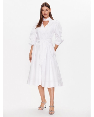 KARL LAGERFELD Sukienka koszulowa 231W1304 Biały Regular Fit