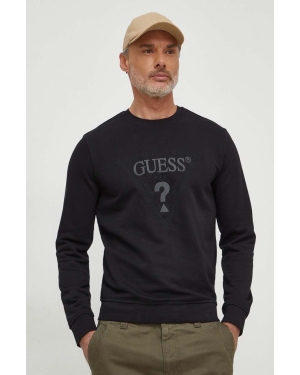 Guess bluza męska kolor czarny z aplikacją M4RQ15 KBK32