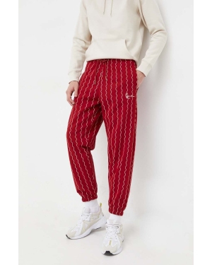Karl Kani spodnie dresowe kolor czerwony wzorzyste