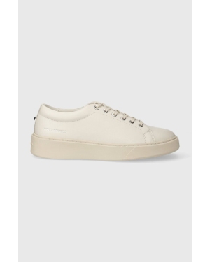 Karl Lagerfeld sneakersy skórzane FLINT kolor biały KL53320A