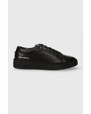 Karl Lagerfeld sneakersy skórzane FLINT kolor czarny KL53320A