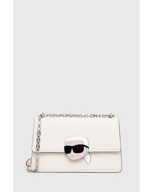 Karl Lagerfeld torebka skórzana kolor biały