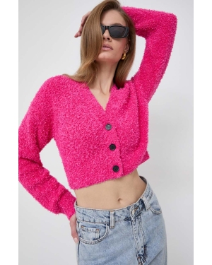 Karl Lagerfeld kardigan damski kolor różowy