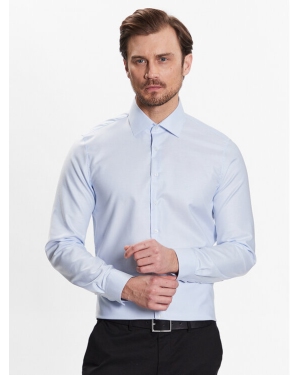 Calvin Klein Koszula Structure Easy Care Fitted Shirt K10K111293 Niebieski Fitted Fit