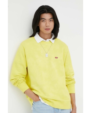Levi's bluza bawełniana męska kolor żółty gładka