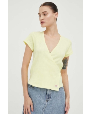 Levi's t-shirt damski kolor żółty