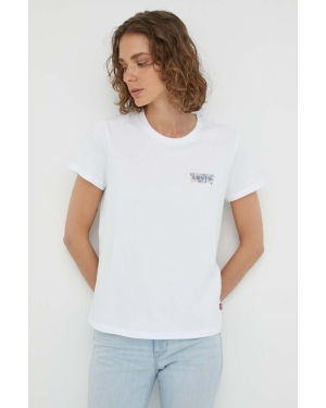 Levi's t-shirt bawełniany kolor biały