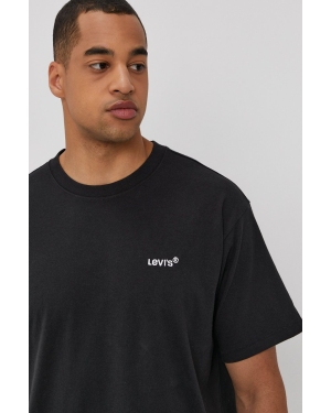 Levi's T-shirt A0637.0001 męski kolor czarny gładki A0637.0001-Blacks