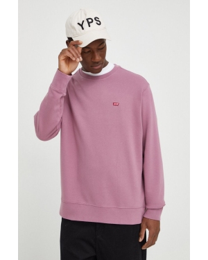 Levi's bluza męska kolor różowy gładka