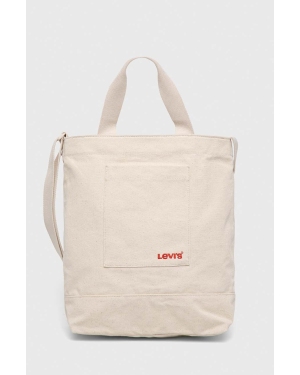 Levi's torba bawełniana kolor beżowy
