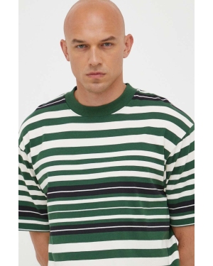Marc O'Polo t-shirt bawełniany DENIM kolor zielony wzorzysty