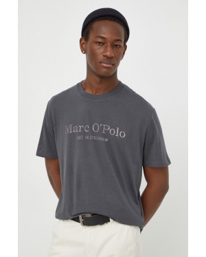 Marc O'Polo t-shirt bawełniany 2-pack męski kolor szary z nadrukiem