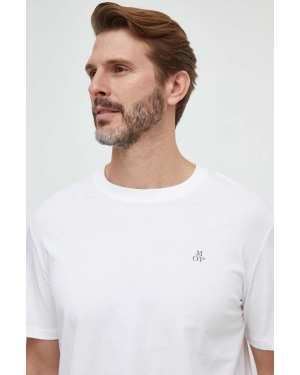 Marc O'Polo t-shirt bawełniany 2-pack męski kolor biały gładki