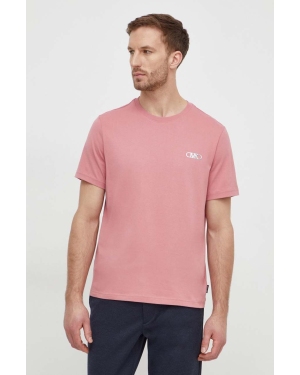 Michael Kors t-shirt bawełniany męski kolor różowy z aplikacją