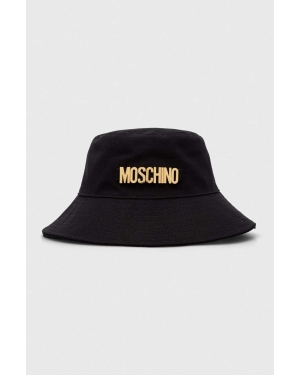 Moschino kapelusz bawełniany kolor czarny bawełniany