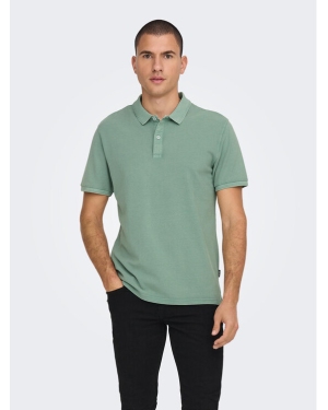 Only & Sons Polo 22021769 Zielony Slim Fit