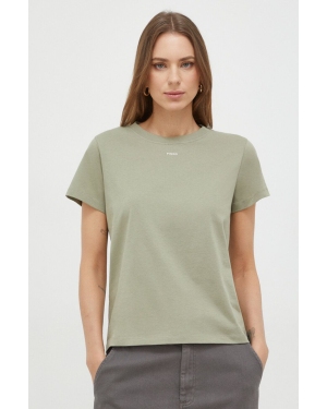 Pinko t-shirt bawełniany damski kolor zielony