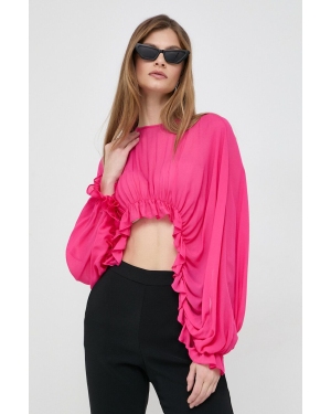 Pinko bluzka damska kolor różowy gładka