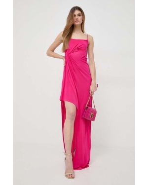 Pinko sukienka kolor różowy maxi dopasowana