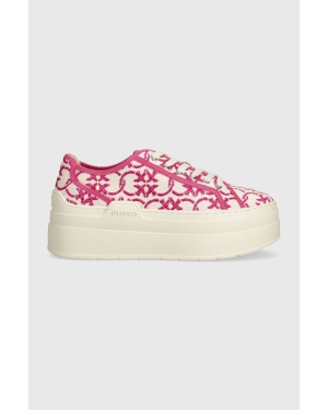 Pinko sneakersy Greta kolor różowy SS0013 T006 N17