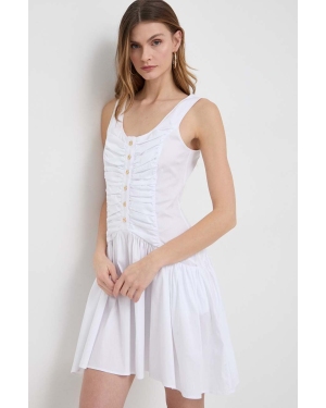 Pinko sukienka kolor biały mini rozkloszowana