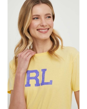 Polo Ralph Lauren t-shirt bawełniany kolor żółty