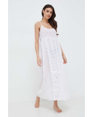Polo Ralph Lauren sukienka plażowa bawełniana kolor biały
