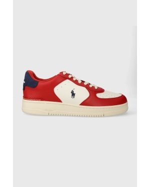 Polo Ralph Lauren sneakersy skórzane Masters Crt kolor czerwony 809931571002