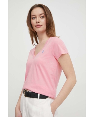 Polo Ralph Lauren t-shirt bawełniany kolor różowy
