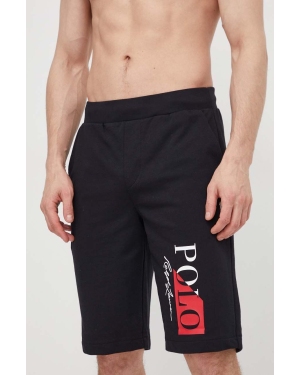 Polo Ralph Lauren szorty piżamowe męskie kolor czarny z nadrukiem