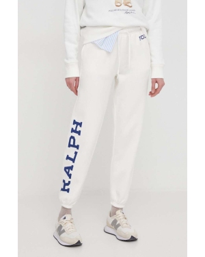 Polo Ralph Lauren spodnie dresowe kolor beżowy melanżowe