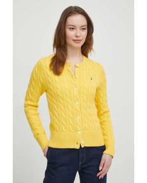 Polo Ralph Lauren kardigan bawełniany kolor żółty