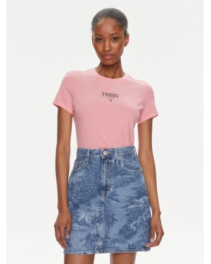Tommy Jeans T-Shirt Essential DW0DW17839 Różowy Slim Fit
