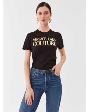 Versace Jeans Couture T-Shirt 75HAHT01 Czarny Regular Fit