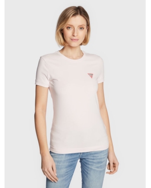 Guess T-Shirt Mini Triangle W2YI44 J1311 Różowy Slim Fit