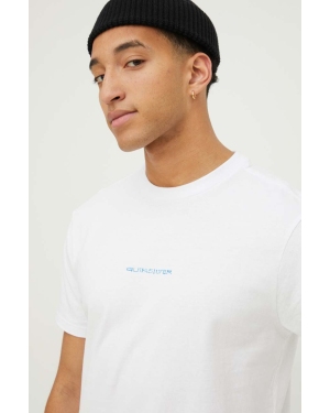 Quiksilver t-shirt bawełniany męski kolor biały z nadrukiem